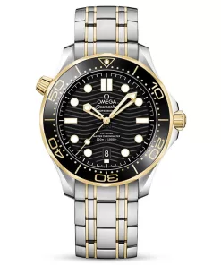 Omega Seamaster Diver Black Dial Two Tone