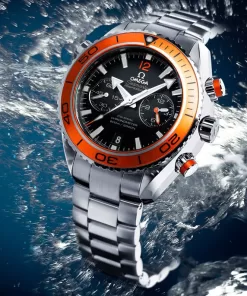 Omega Seamaster Planet Ocean Chronograph Orange Bezel