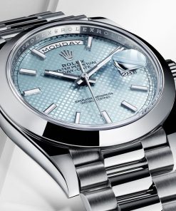 Rolex Day Date 40 Ice Blue Diagonal Motif 228206IBLSP