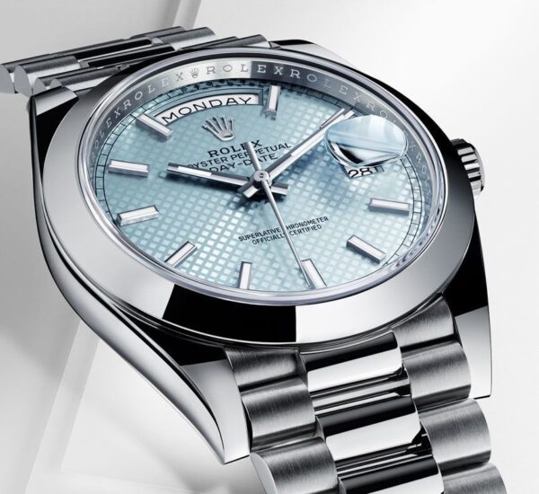 Rolex Day Date 40 Ice Blue Diagonal Motif 228206IBLSP